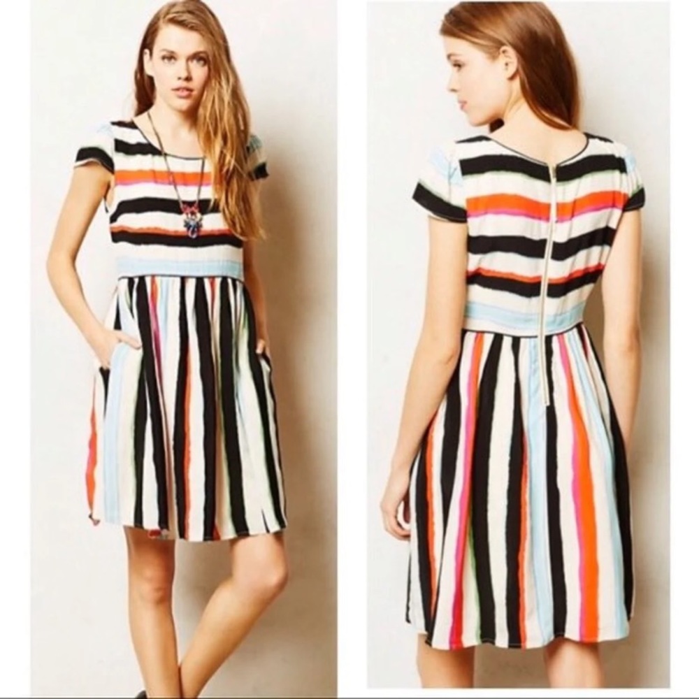 ANTHROPOLOGY Striped Dress Size 6